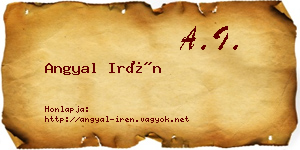 Angyal Irén névjegykártya