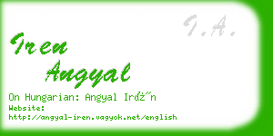 iren angyal business card